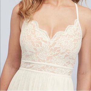 V neck lace dress